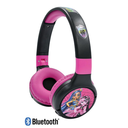 Lexibook 2v1 bluetooth skládací sluchátka Monster High s limitem hlasitosti