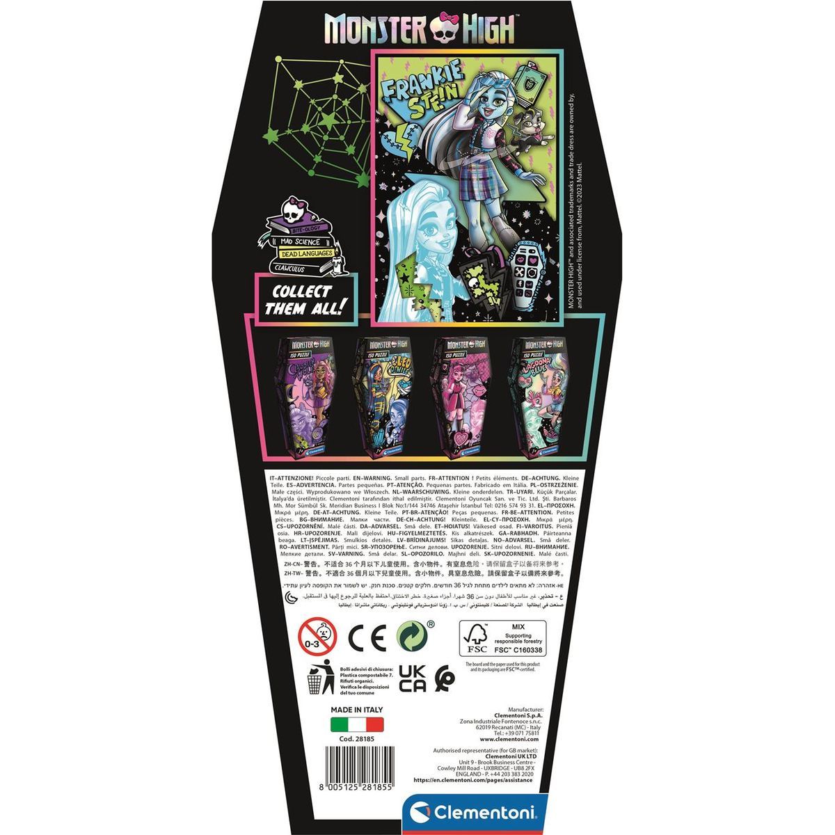Clementoni Puzzle 150 dílků Monster High Truhla - Frankie Stein