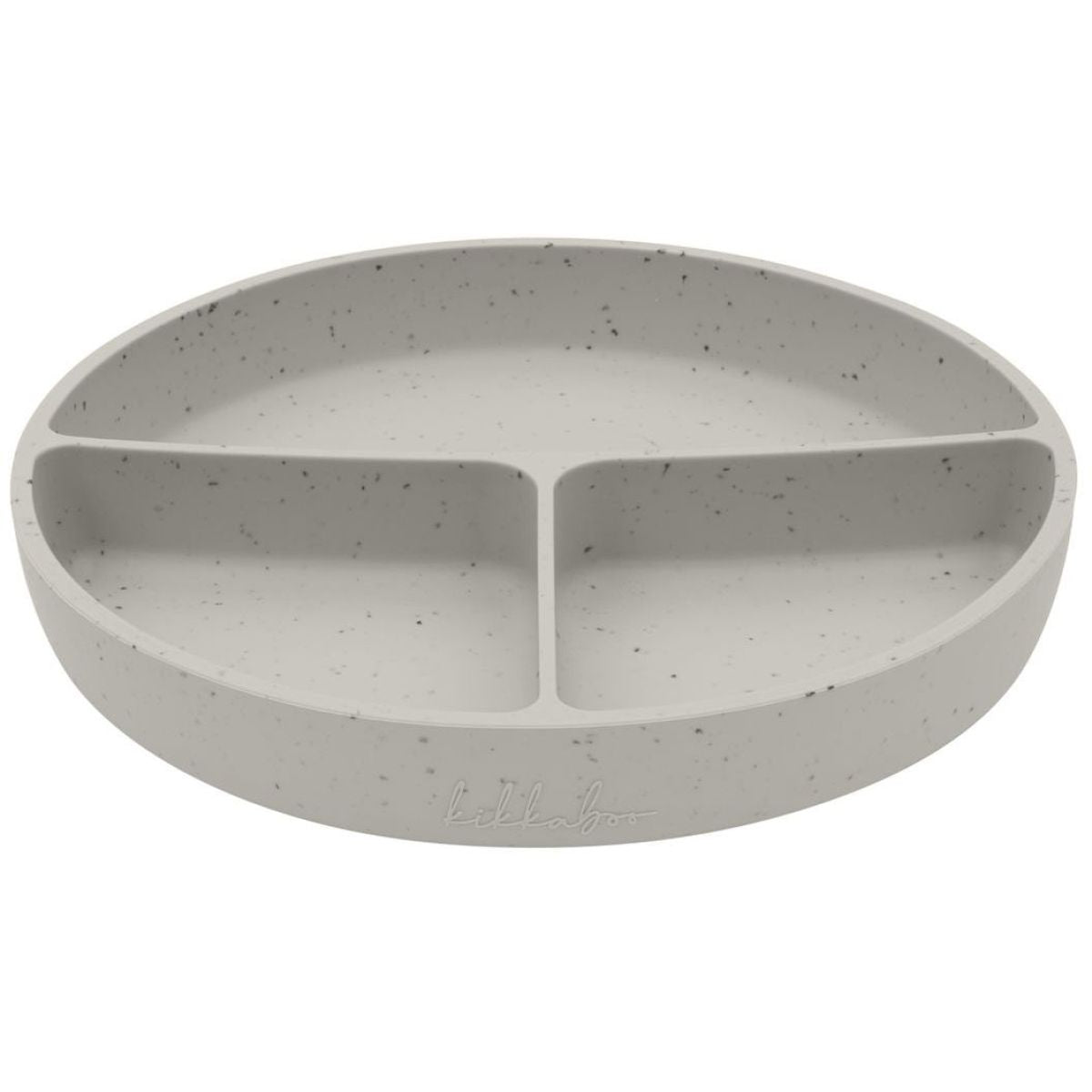 KikkaBoo Talíř dělený s přísavkou Platinum Silicone Sand