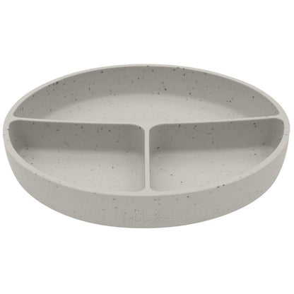 KikkaBoo Talíř dělený s přísavkou Platinum Silicone Sand