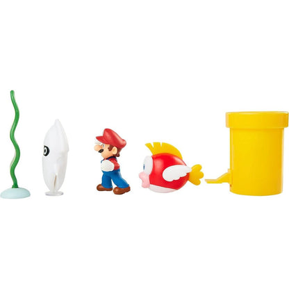 Jakks Sada 5 figurek Super Mario Diorama 6 cm