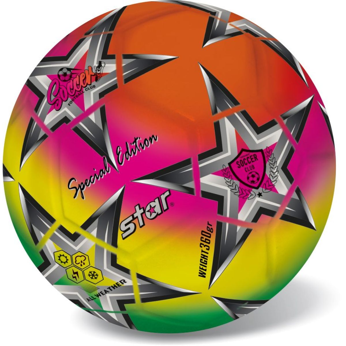 Míč fotbalový Soccer club Fluo 23cm