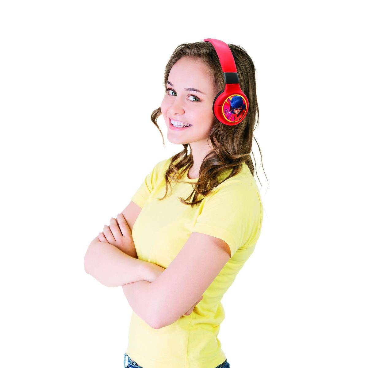 Lexibook 2v1 bluetooth skládací sluchátka Kouzelná Beruška s limitem hlasitosti