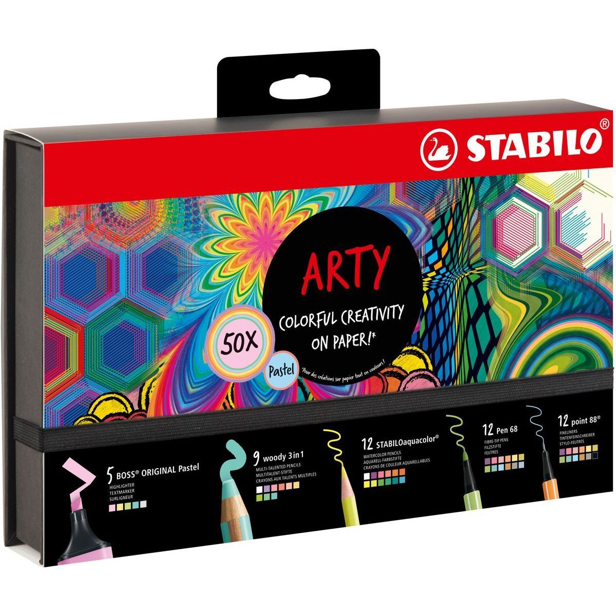 Kreativní sada Pastel STABILO ARTY 50 ks