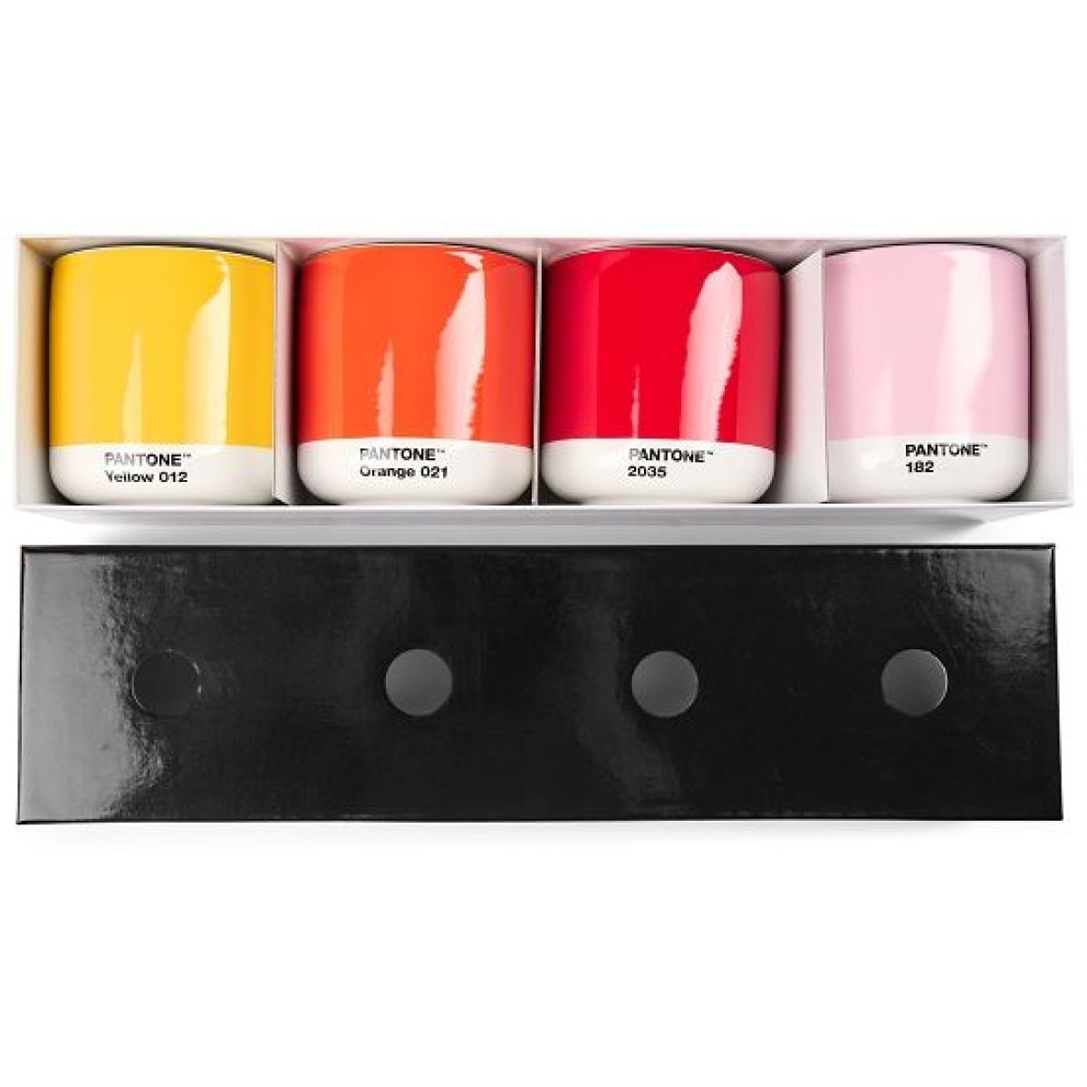 PANTONE Latte termo hrnek set 4ks - Yellow, Red, Orange, Light Pink