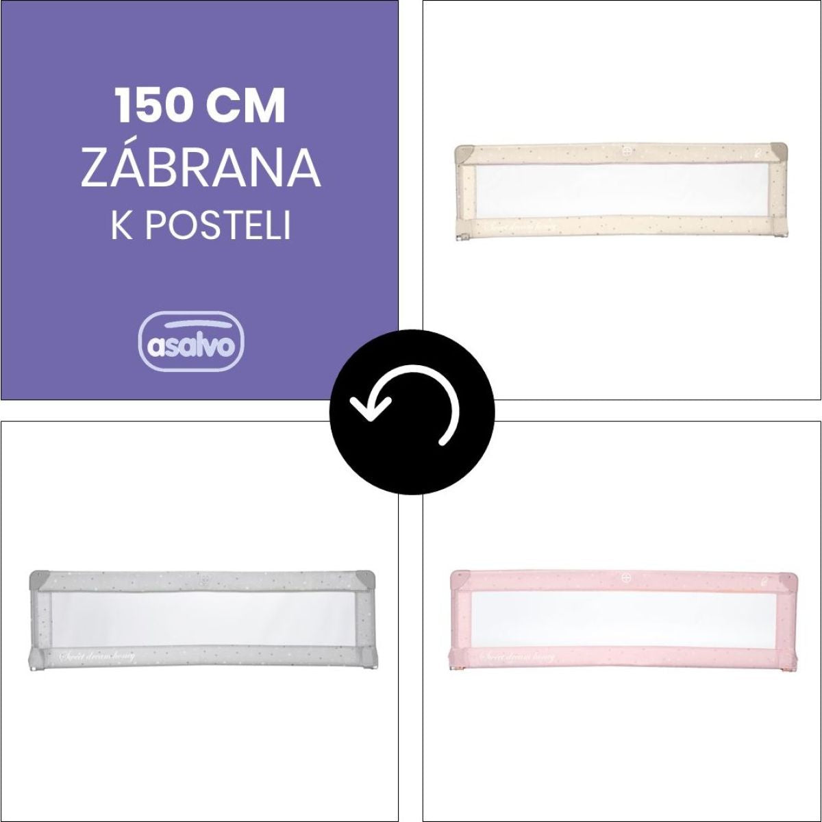Asalvo Zábrana k posteli 150 stars beige