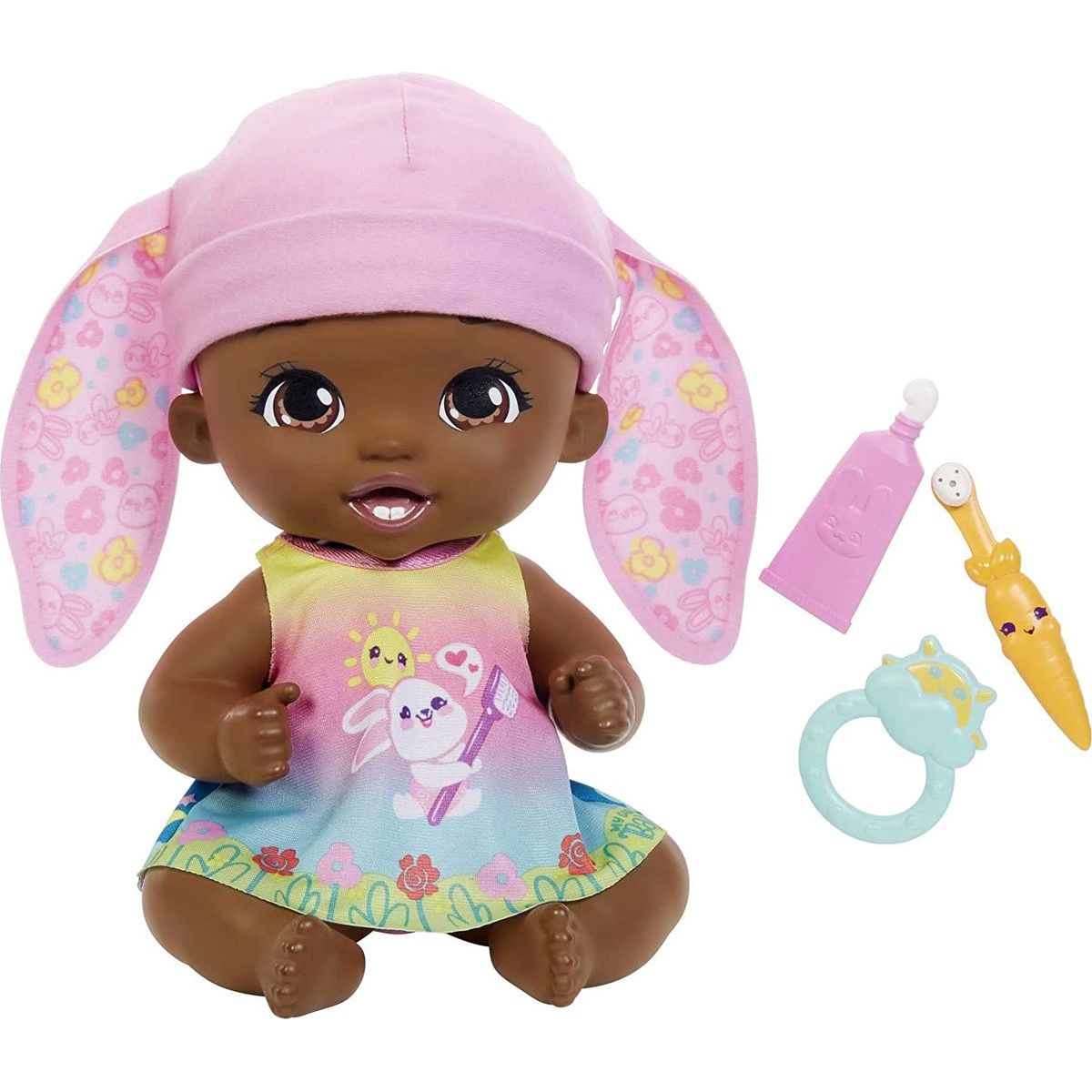 Mattel My Garden Baby™ miminko růžovo-modrý králíček 33 cm