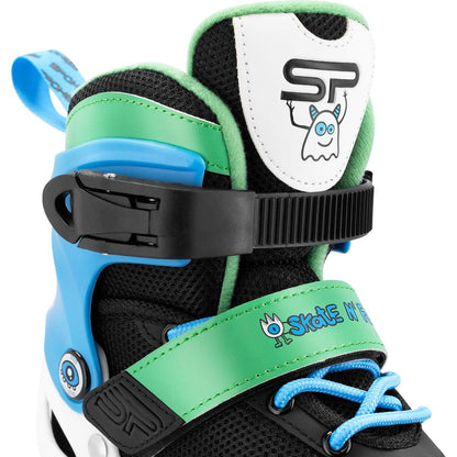 Spokey Joy Dětské kolečkové brusle, černo-modré, ABEC7 Carbon, vel. 31 - 34