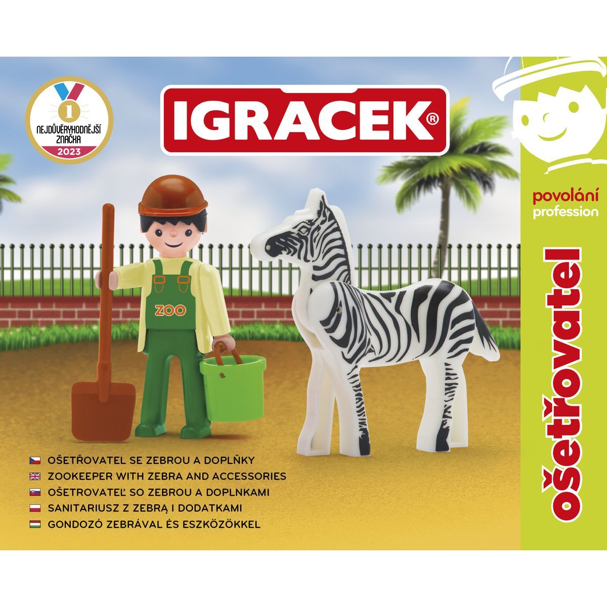 Igráček Ošetřovatel - figurka se zebrou a příslušenstvím