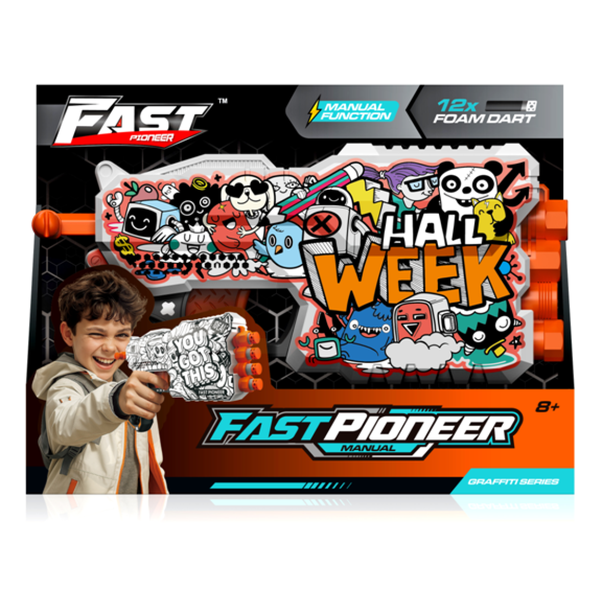 Alltoys Fast pioneer blaster manuální + 12 ks nábojů