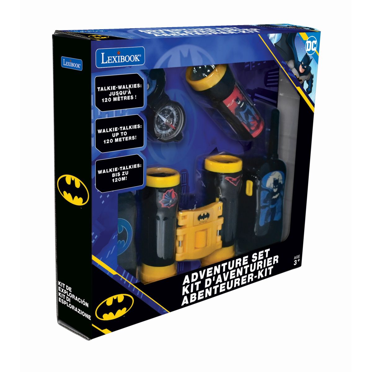 Lexibook Batman set vysílačky, dalekohled, baterka, kompas