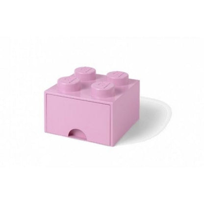 LEGO® úložný box 4 s šuplíkem 25 x 25 x 18 cm - Světle růžová