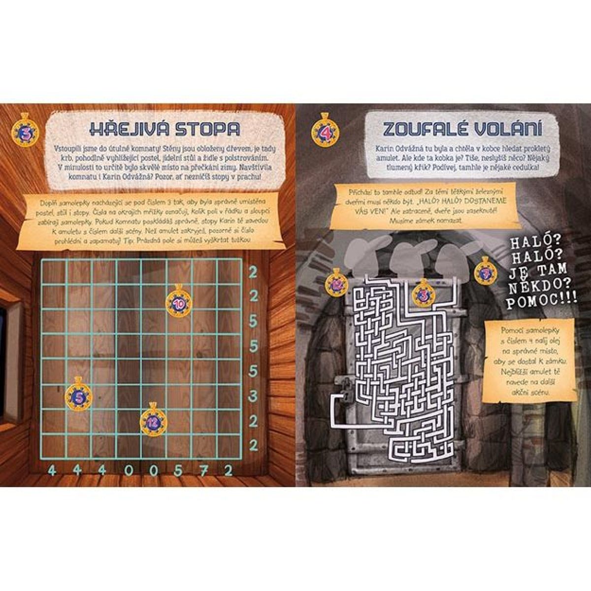 Samolepková únikovka Strašidelný hrad