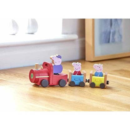Peppa Pig dřevěný vláček a figurka Dědeček
