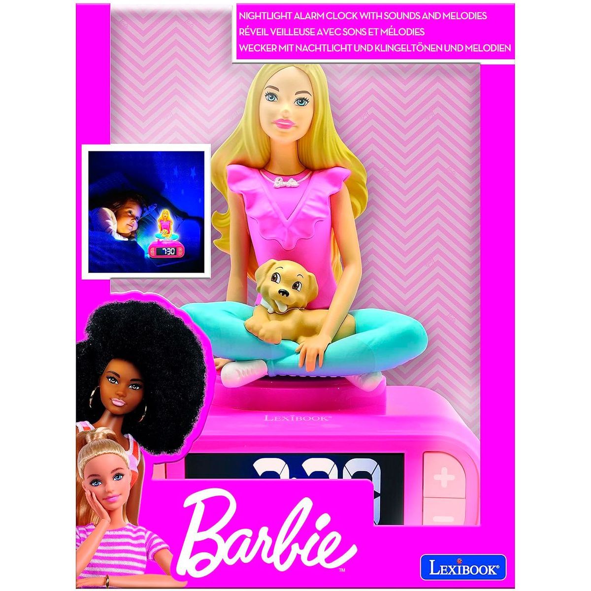 Lexibook Budík s nočním 3D světlem Barbie