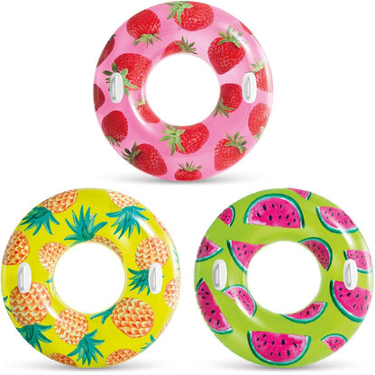 Intex 56261 Nafukovací kruh Tropical fruit 107 cm - Jahody