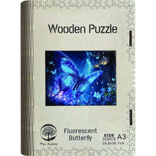 Epee Wooden puzzle Fluorescent Butterfly A3