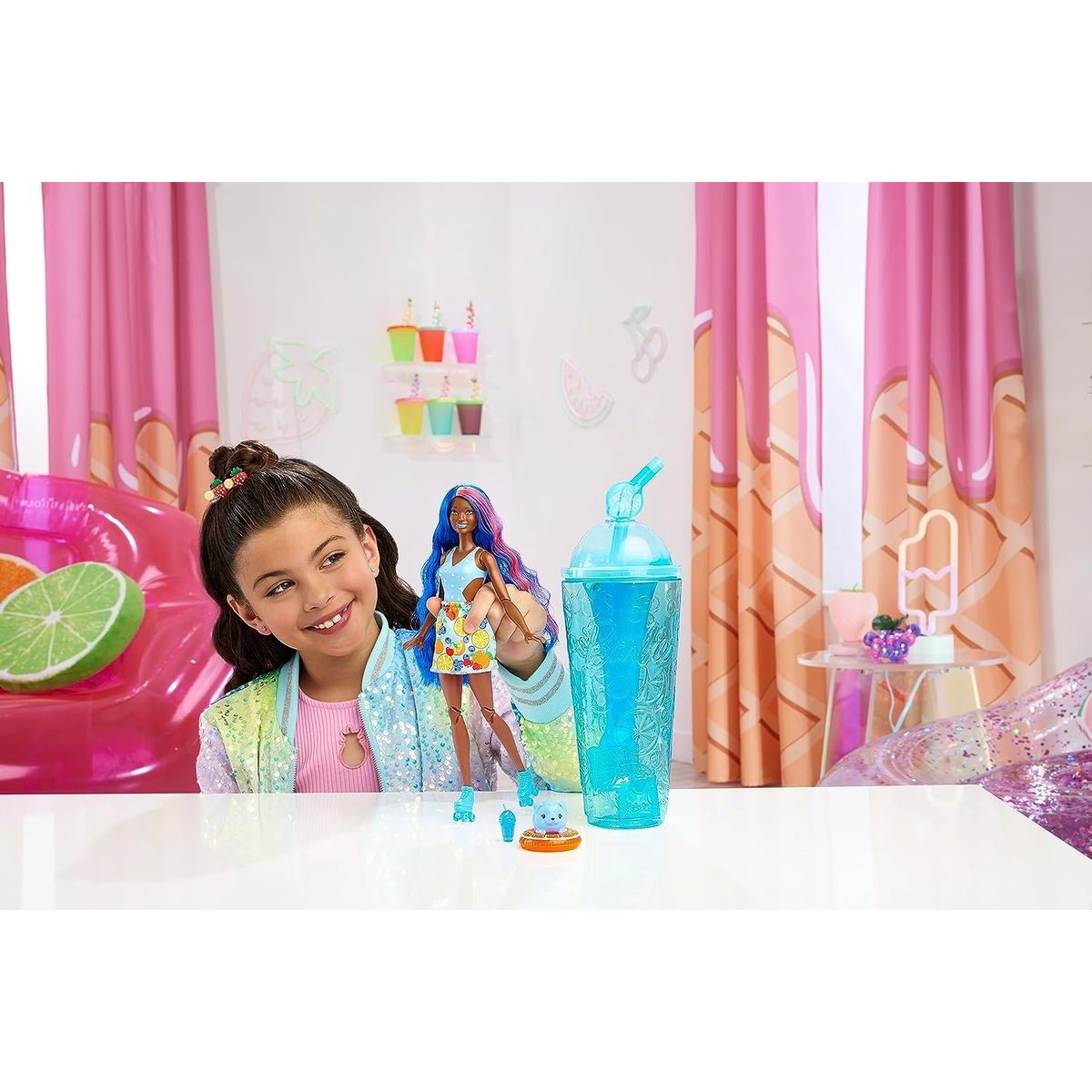 Barbie pop reveal šťavnaté ovoce 147 ml ovocný punč