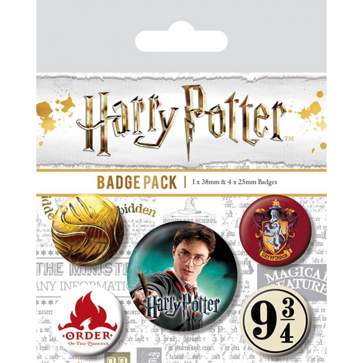 Set odznaků Harry Potter Nebelvír