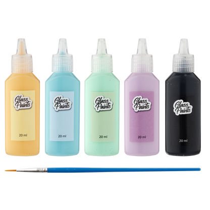 Craft Creative Barvy na sklo + štětec 5x20 ml