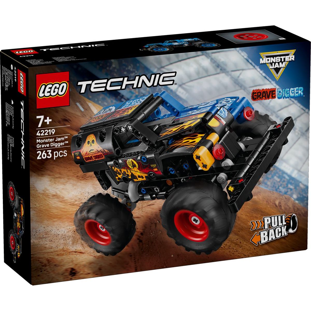 LEGO® 42219 Monster Jam™ Grave Digger™ Oheň a led