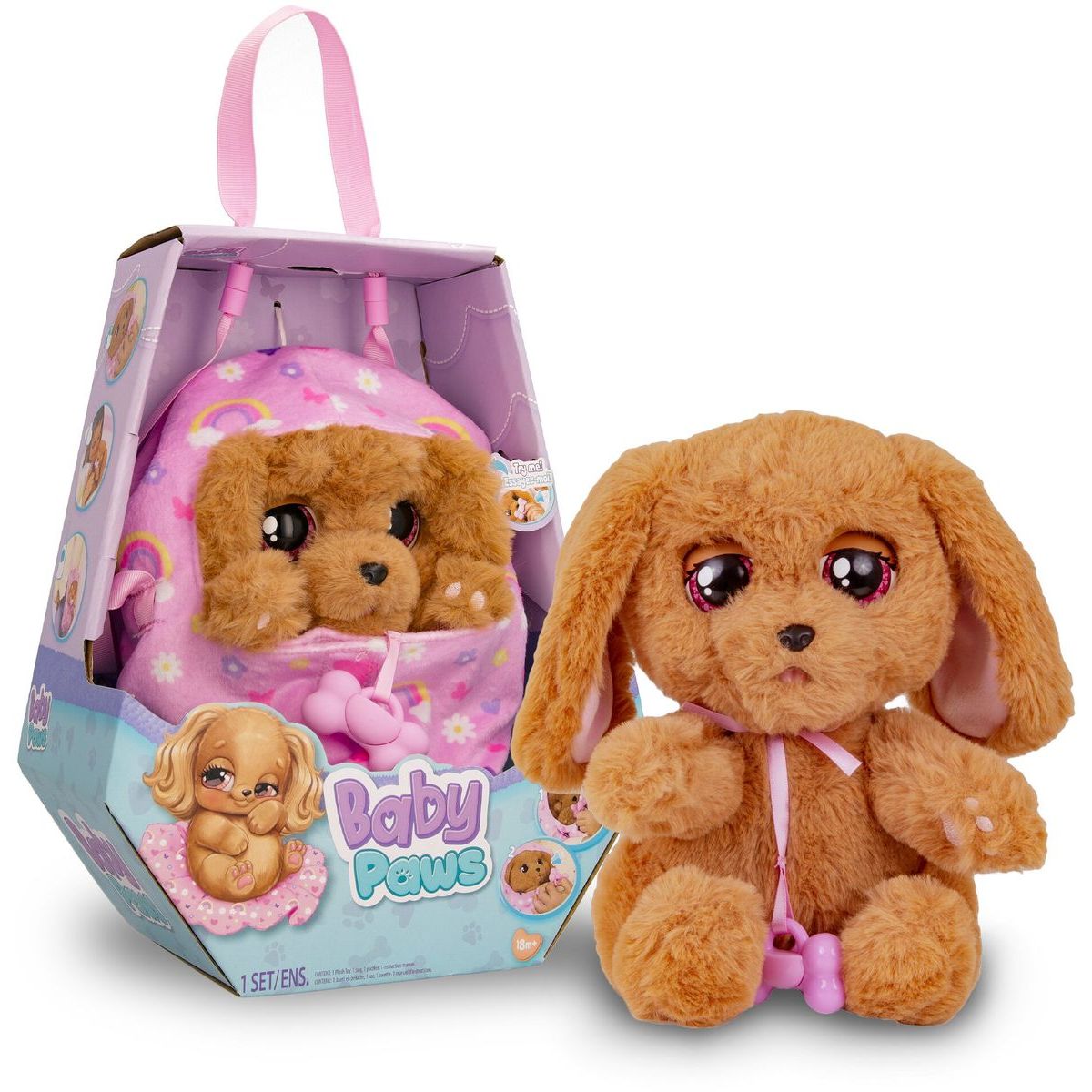 Baby Paws plyšové štěňátko hnědé