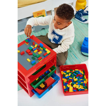 LEGO® organizér se třemi zásuvkami - modrá