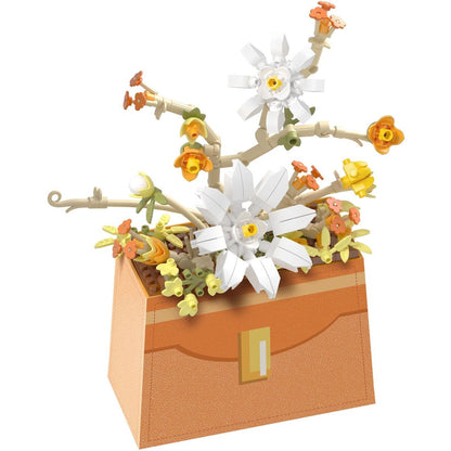 Stavebnice mini Květina v kabelce plast 232ks v krabičce 11x15x6cm