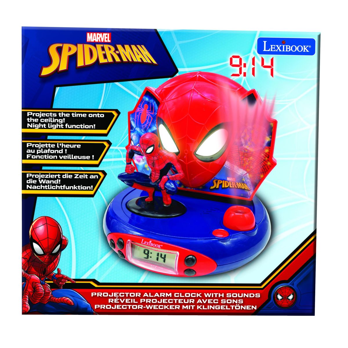 Lexibook 3D budík Spiderman s projekcí času