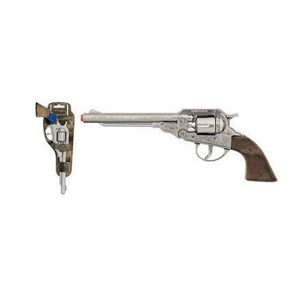 Gonher Revolver kovbojský stříbrný kovový 8 ran