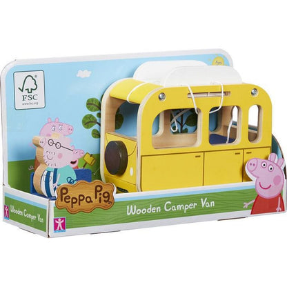Peppa Pig dřevěný karavan a figurka Tatínek