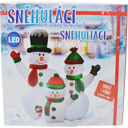 Sparkys Nafukovací svítící rodina sněhuláků 153 cm