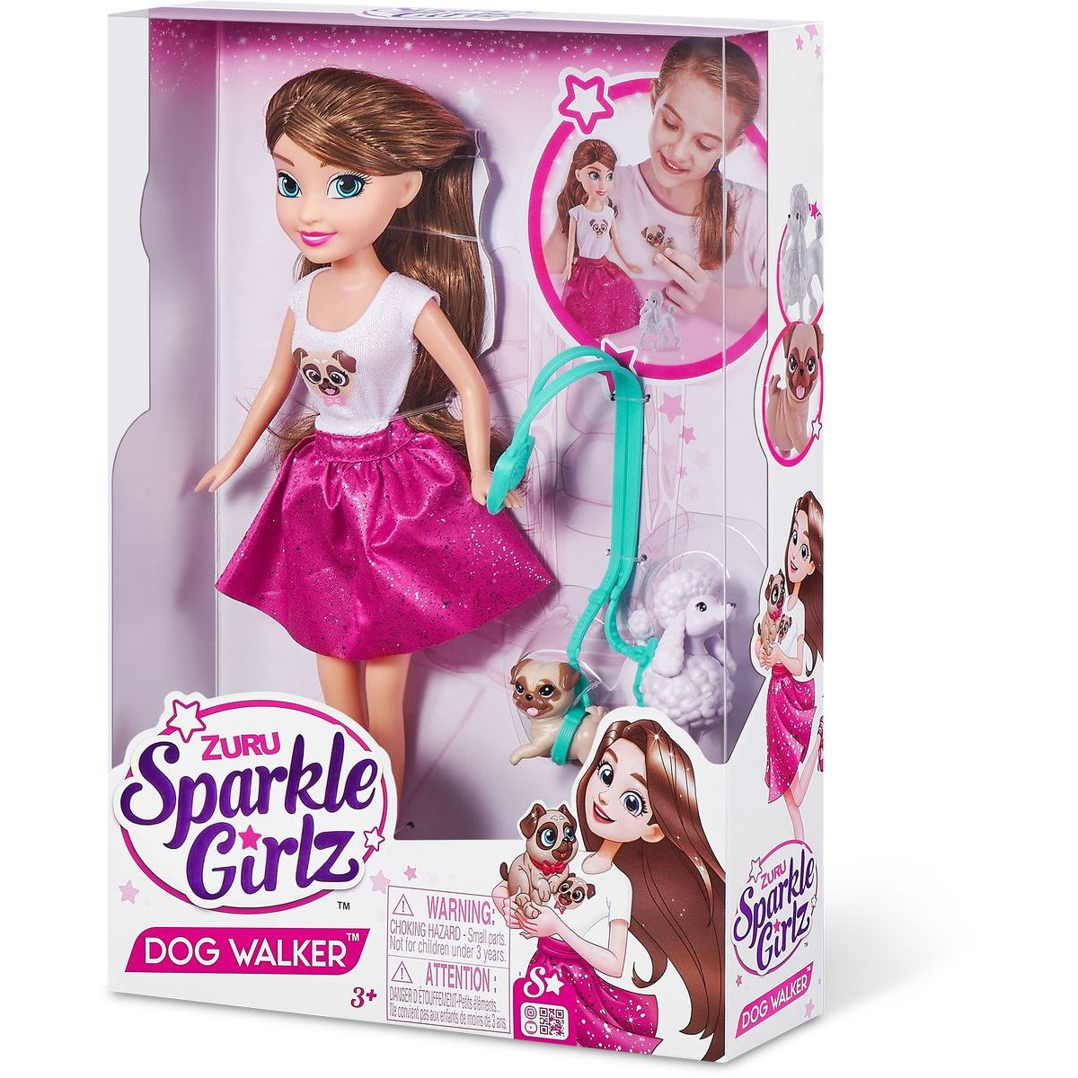 Zuru Panenka Sparkle Girlz se dvěma pejsky