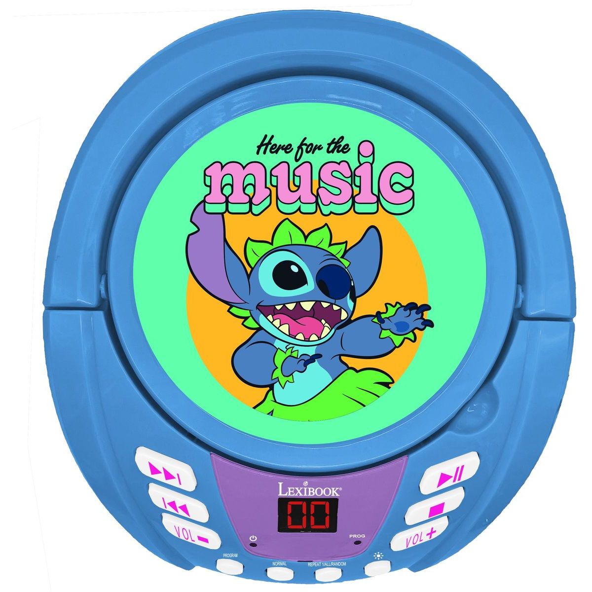 Lexibook CD přehrávač Stitch s bluetooth a světelnými efekty