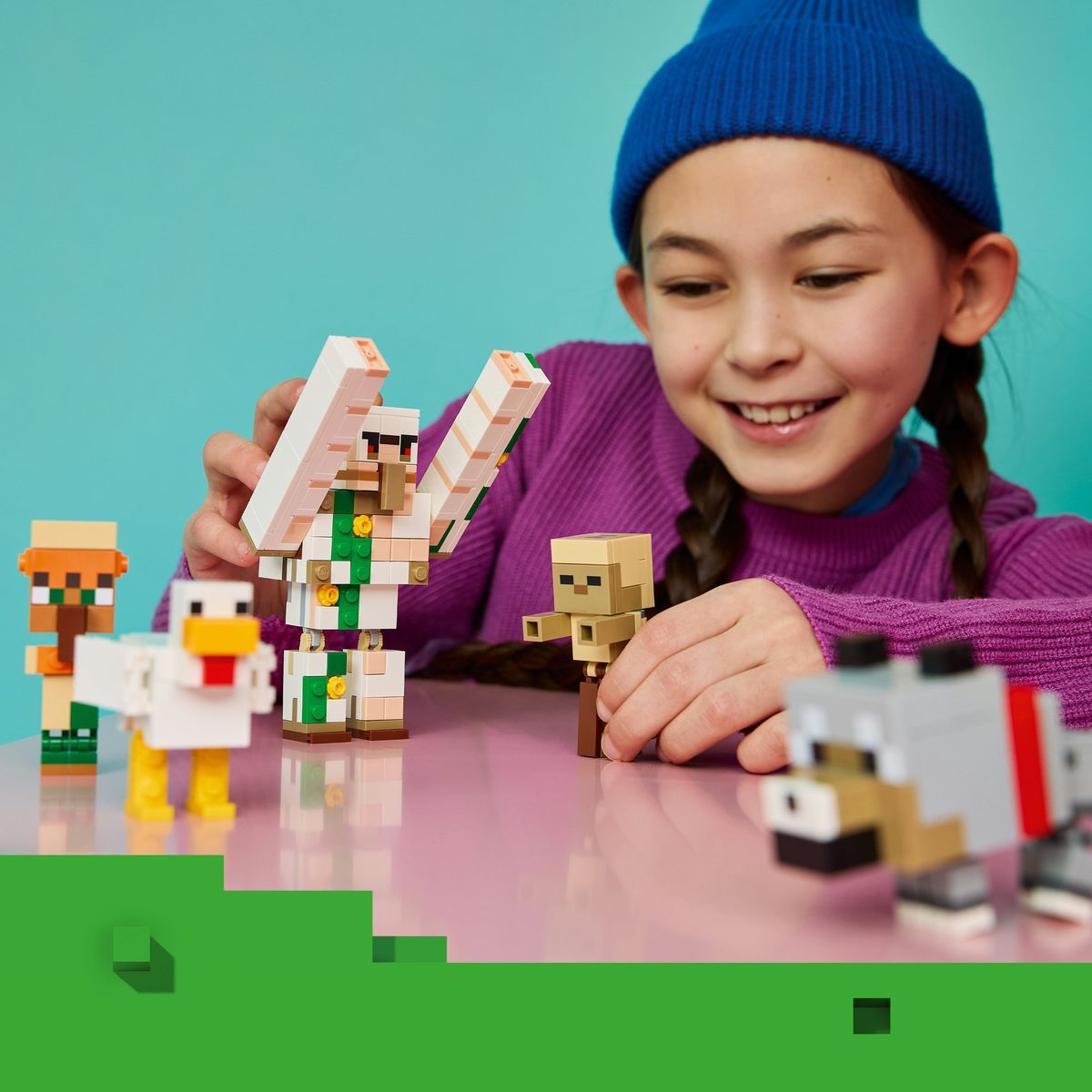 LEGO® Minecraft® 21592 Kuřecí žokej a útok v poušti