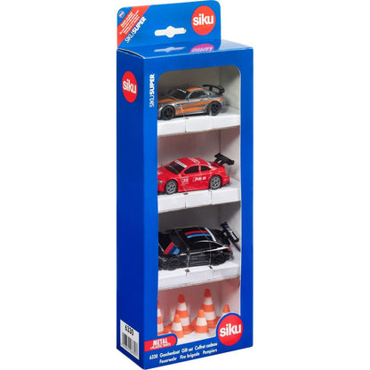 SIKU Super 6331 set závodní auta s kužely 3 ks 1:50