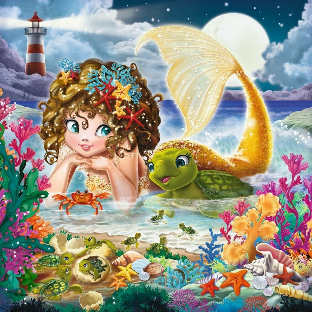 Ravensburger Puzzle Mořské víly 3 x 49 dílků