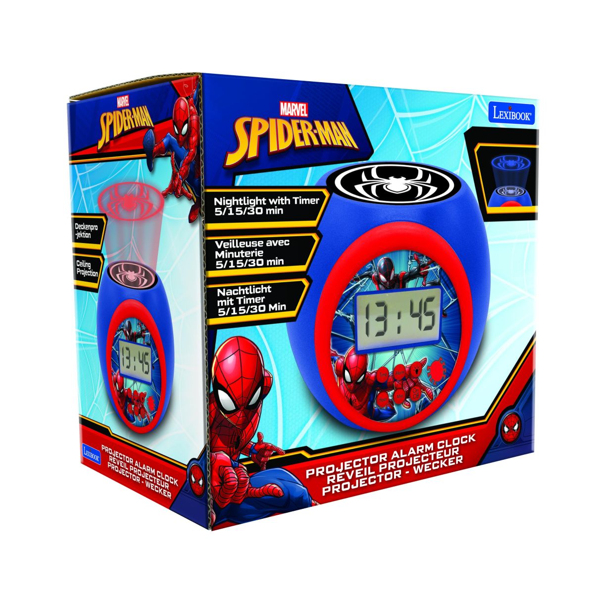 Lexibook Budík Spiderman se stropním projektorem