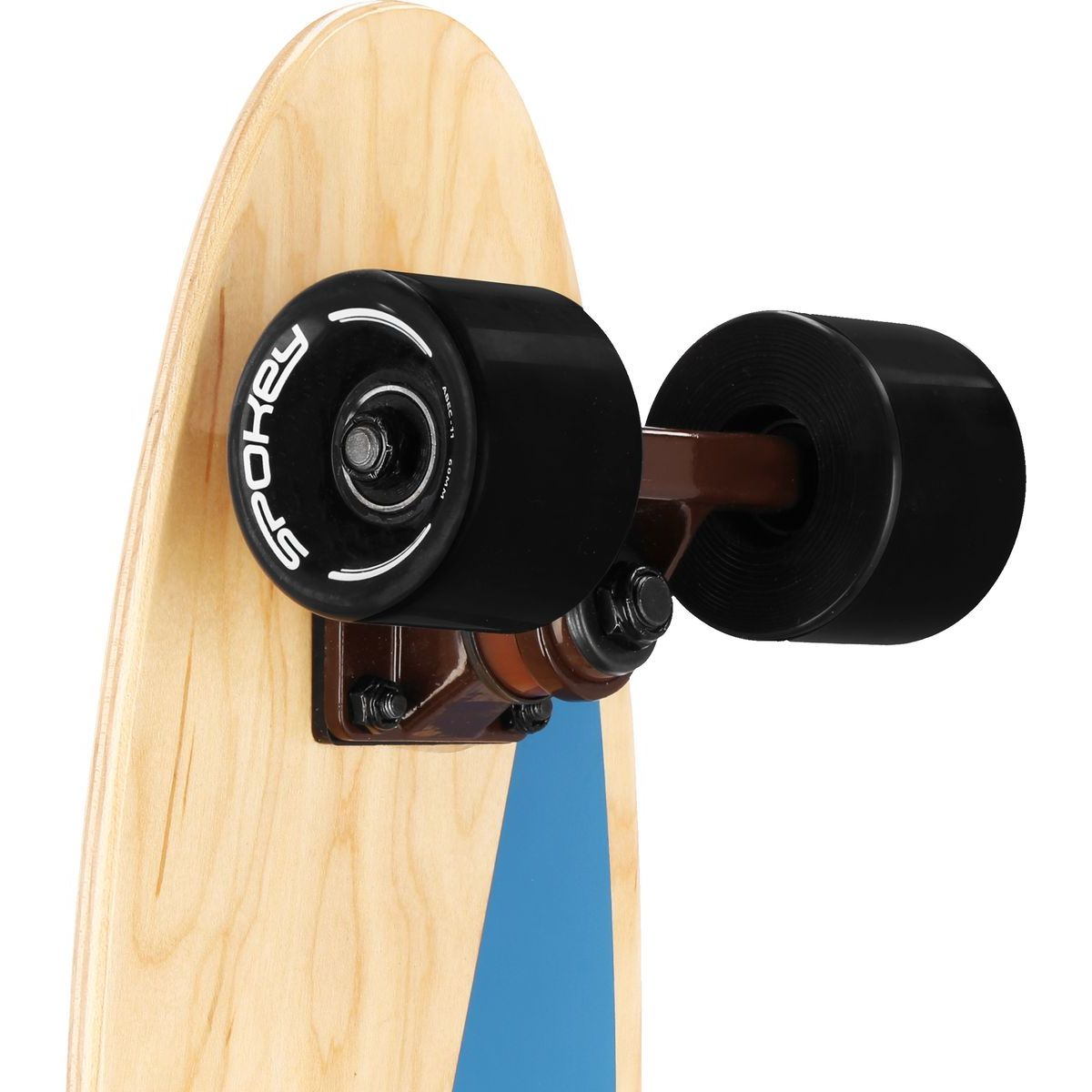 Spokey Woo-Fish Dřevěný pennyboard 56 x 15 cm, tmavě modrý