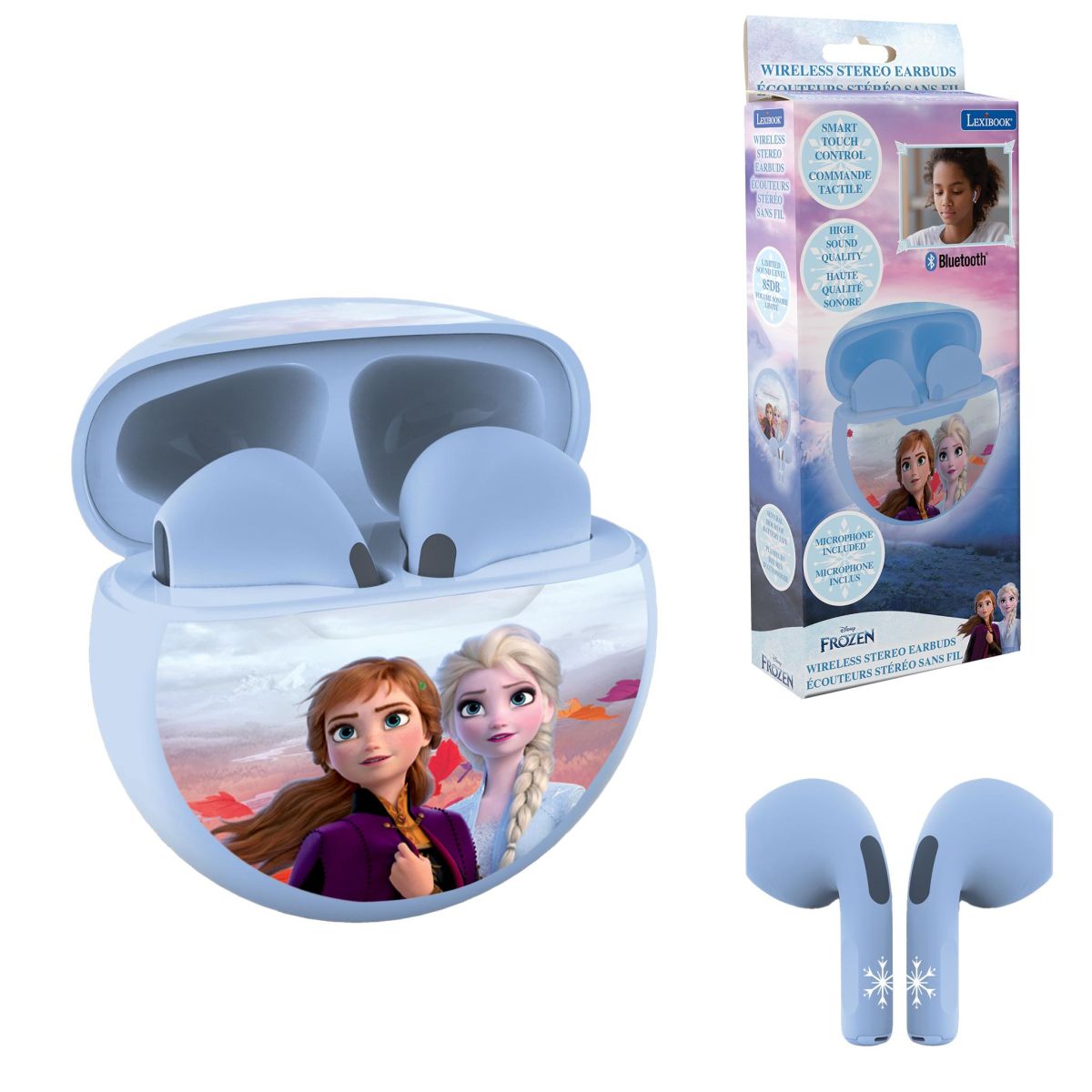 Lexibook Bluetooth sluchátka do uší Frozen s vestavěným mikrofonem