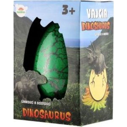 Vejce líhnoucí a rostoucí dinosaurus plast zelené