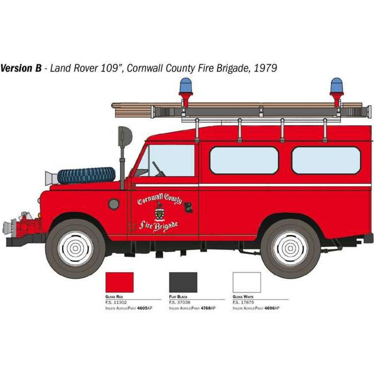 Italeri Model Kit auto 3660 Land Rover Fire Truck 1 : 24