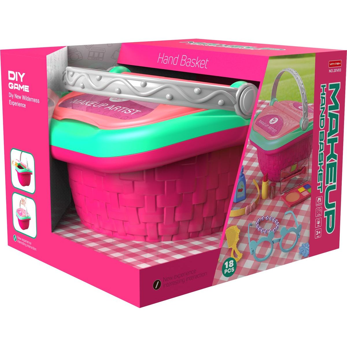 Alltoys Hrací set Make up košík