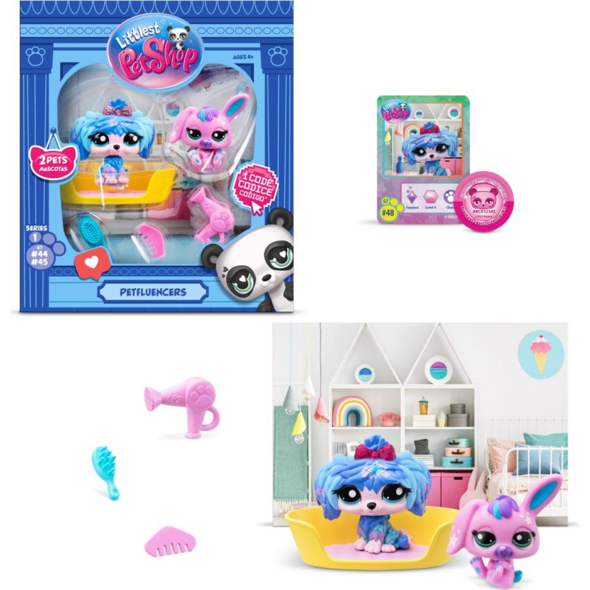 Littlest Pet Shop balení 2 figurek Petfluenceři MIX