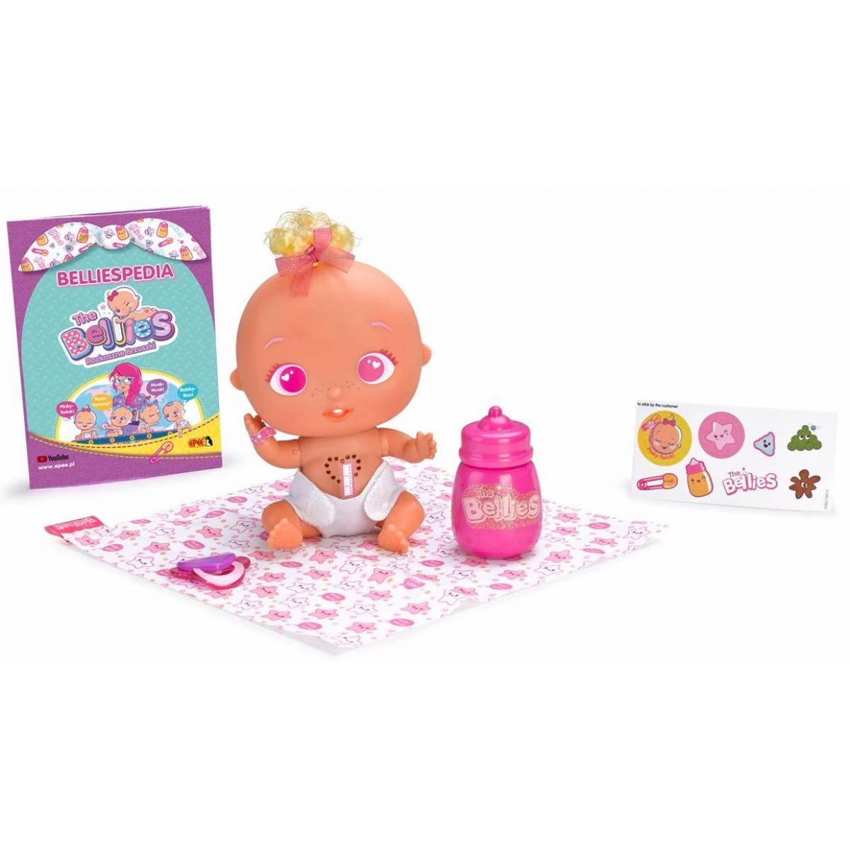 Epee Bellies Sweet Tummies interaktivní panenka s doplňky Pinky-Twink 16 cm