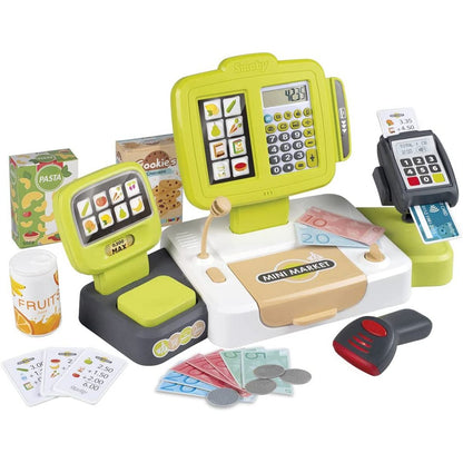 Smoby Pokladna elektronická s váhou zelenošedá