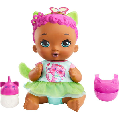 Mattel My Garden Baby miminko růžovo-zelené koťátko 30 cm