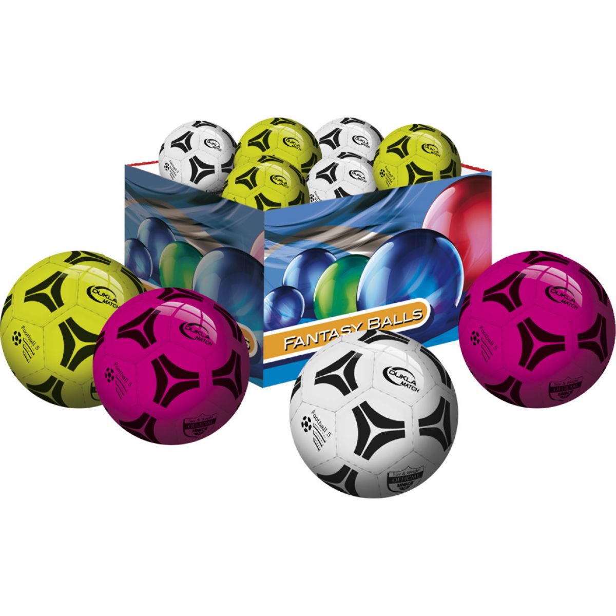 Míč Mini Dukla 15 cm bílý