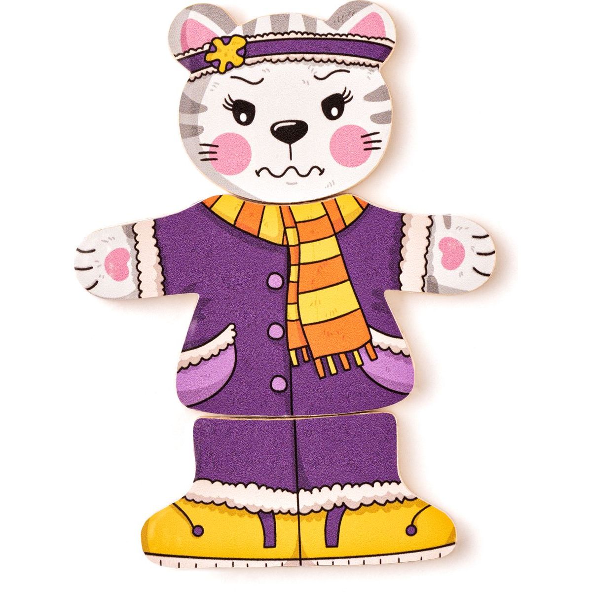 Woody Puzzle šatní skříň Kočička 18 dílů