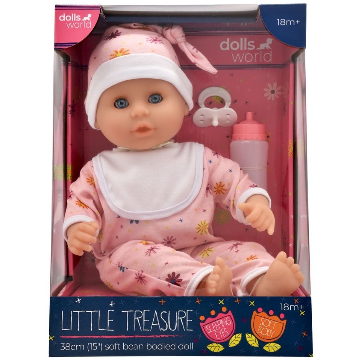 Dolls World Miminko Little Treasure PINK - 38 cm
